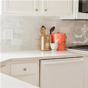 White Man-Made Corian Stone Slabs and Tiles for Worktops and Kitchen Tops 2/3cm Thick