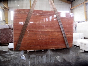 Red Travertine Tile & Slabs, Polished Travertine Floor Tiles, Flooring Tiles