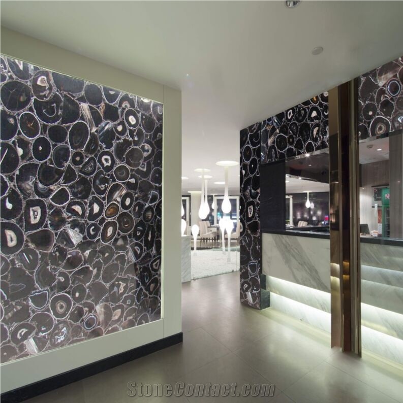 Semiprecious Stone Slabs Polished from China