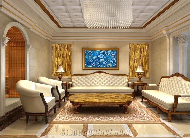 Semiprecious Stone Slabs Polished from China