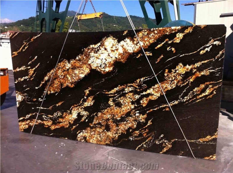 Fusion Black Granite Slabs & Slabs, Multicolor Polished Granite Tiles & Slabs