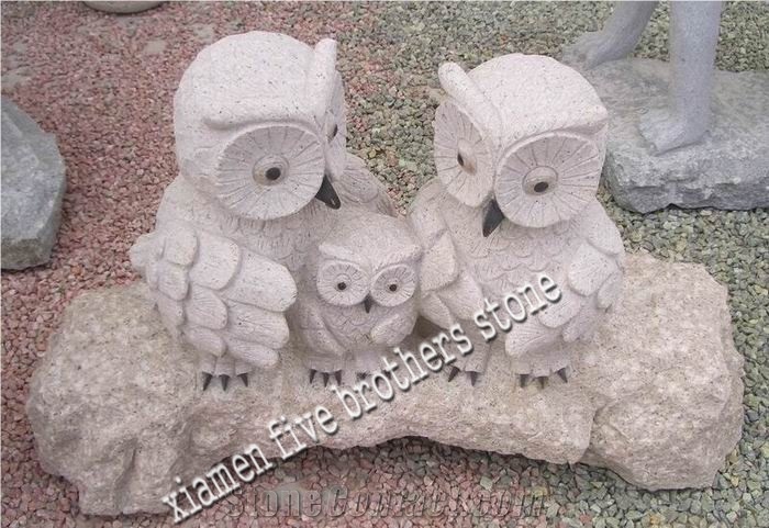 China G682 Yellow Granite Landscaping Garden Animal Carving