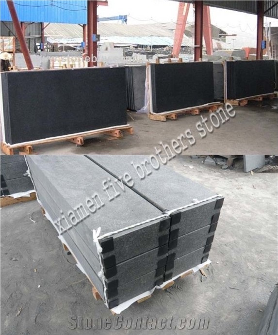 G684 Black Basalt Stairs & Step, Black Pearl Stairs & Step, China Black Pearl Basalt