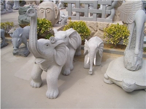 Natural White Granite Sculpture Animal Landscaping with Elephant Shape Natural White Granite Sculpture Animal Landscaping with Elephant Shape