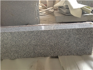 New G603 Polished Granite Steps & Risers,Jiangxi G603 Padang Crystal Granite,Sesame White Granite,Crystal Grey Granite,Light Grey Granite Stairs