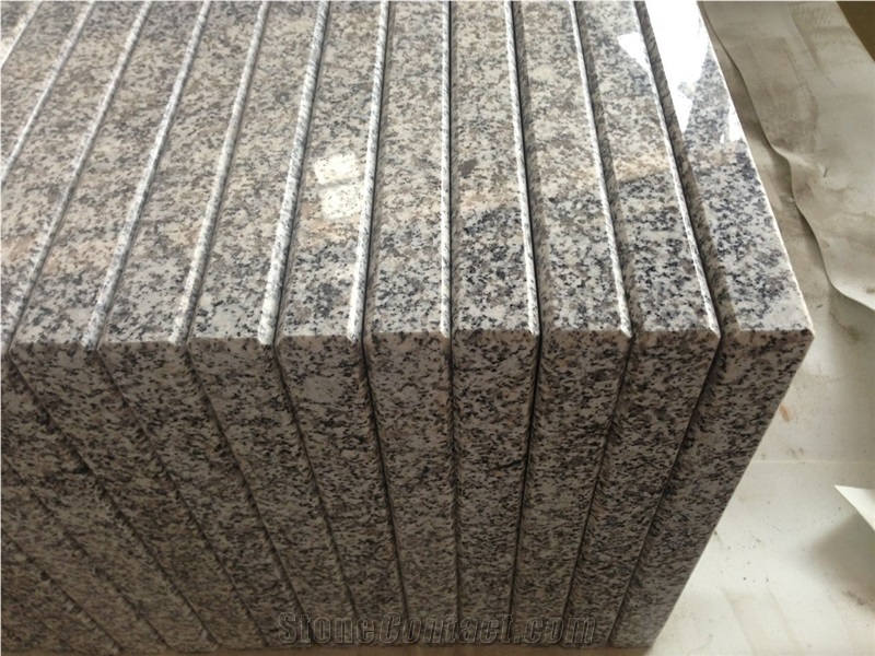 New G603 Polished Granite Steps & Risers,Jiangxi G603 Padang Crystal Granite,Sesame White Granite,Crystal Grey Granite,Light Grey Granite Stairs