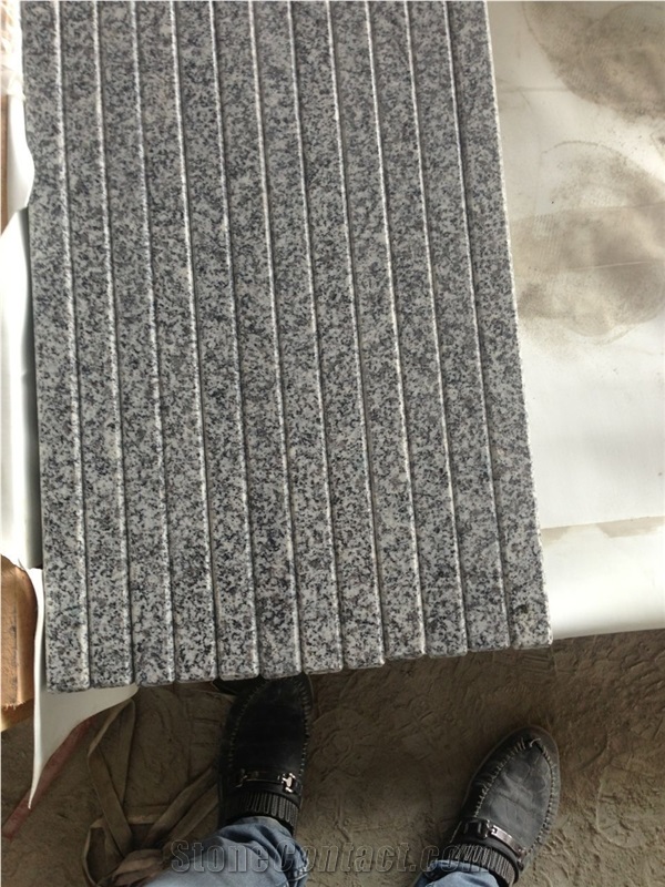 New G603 Polished Granite Steps & Risers,Jiangxi G603 Padang Crystal Granite,Sesame White Granite,Crystal Grey Granite,Light Grey Granite Stairs