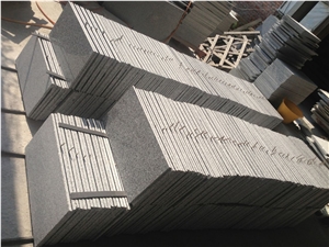 New G603 Polished Granite Steps & Risers,Jiangxi G603 Padang Crystal Granite,Sesame White Granite,Crystal Grey Granite,Light Grey Granite Stairs