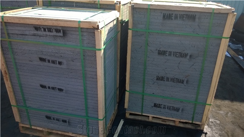 Vietnam Basalt Stone with Holes Tiles & Slabs, Grey Basalt Floor Tiles, Floor Covering Tiles