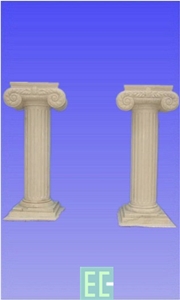 Beige Marble Stone Column Beige Marble Stone Column