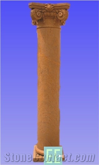 Brown Marble Stone Column