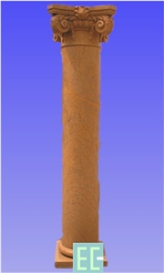 Brown Marble Stone Column