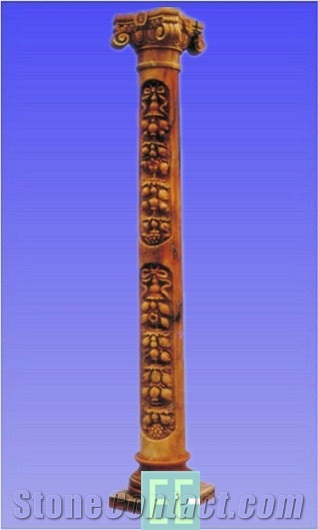 Brown Marble Stone Column