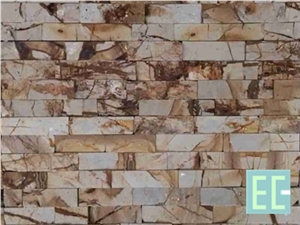 China Wooden Beige Sandstone Cultured Stone,Ledge