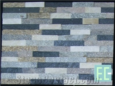 Cultural Stone, Multicolor Quartzite Cultured Stone, Thin Stone Veneer