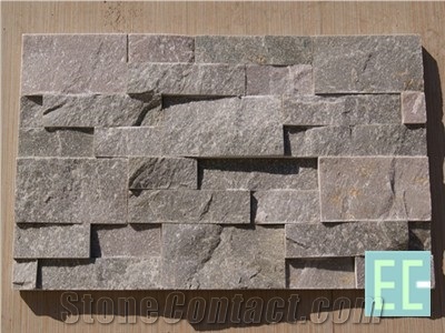 Quartzite Wall Cladding, Pink Quartzite Cultured Stone, Stone Wall Decor