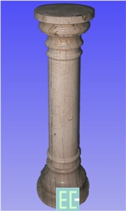 Stone Column, Beige Marble Column