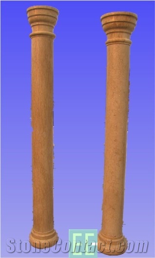 Stone Column, Beige Marble Column