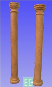 Stone Column, Beige Marble Column