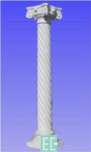 Stone Column, White Marble Column