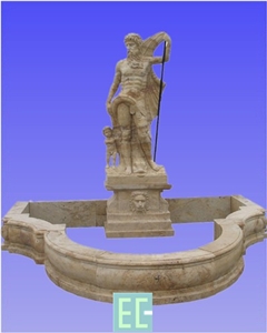 Stone Fountain, Beige Marble Fountain