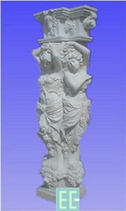 Stone Pillar, White Marble Pillars