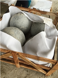 China G654 Dark Grey Granite Parking Stone Ball