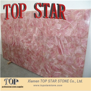 Natural Stone Pink Quartz Agate Pink Semiprecious