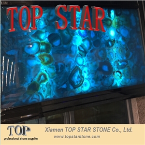Translucent Blue Gemstone Semi Precious Stone Big Slabs