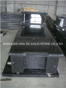 China Granite Beida Green Granite Tombstone/Monument Design/Single Memorial/Cemetery Tombstones,Poland Gravestone,Western Style Headstone,