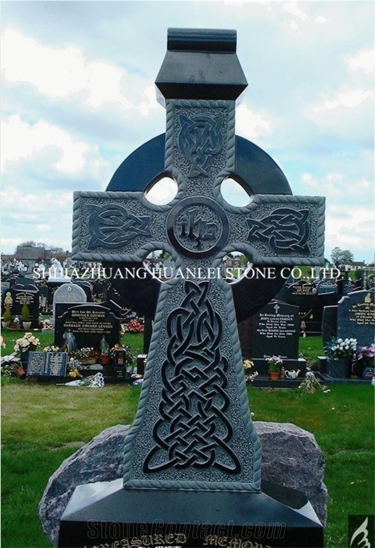 China Nero Assoluto Granite Heart Tombstone Design, Shanxi Black Granite Monument Grade a ,Memorial ,Western Style Headstone,Gravestone,Cemetery Tombstone