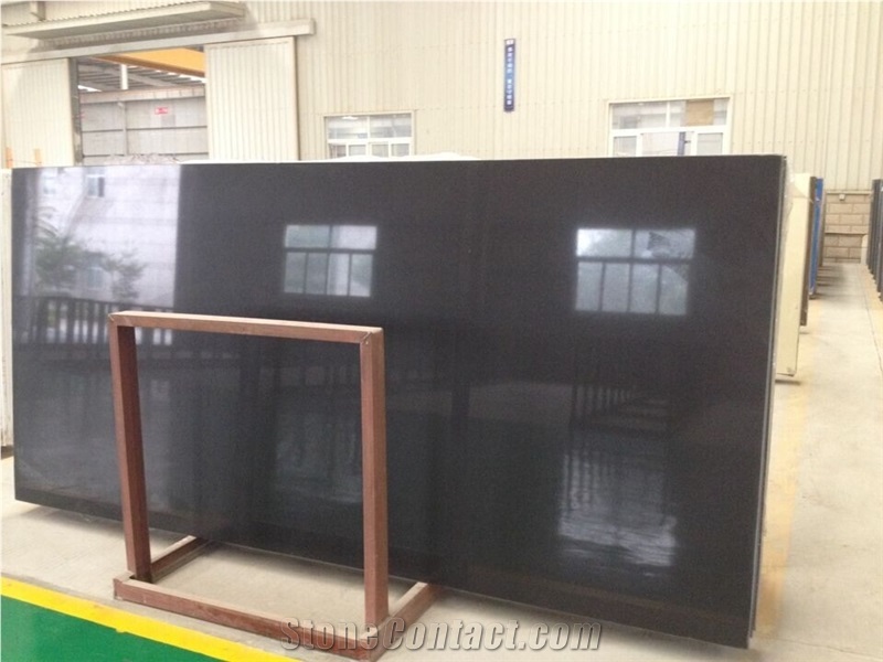 Artificial Black Quartz Stone Tiles & Slabs