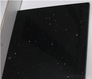Artificial Black Quartz Stone Tiles & Slabs