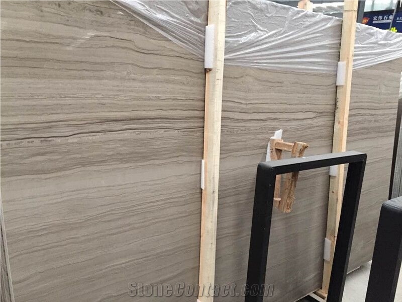 Athen Wooden Marble Slabs China Grey Natural Stone Tile