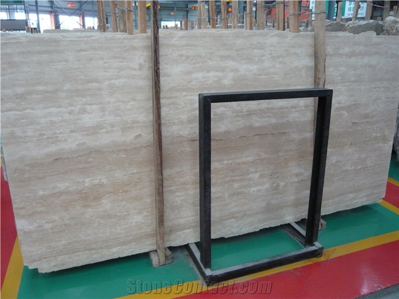 Beige Classic Travertine Slabs Natural Stone Tile
