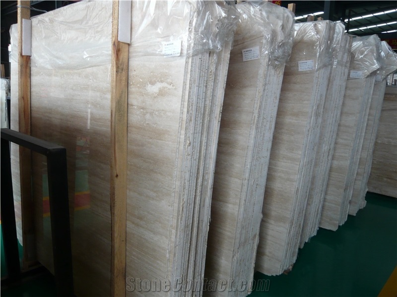 Beige Classic Travertine Slabs Natural Stone Tile