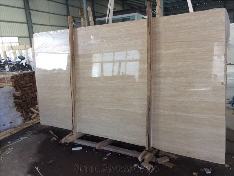 Beige Classic Travertine Slabs Natural Stone Tile