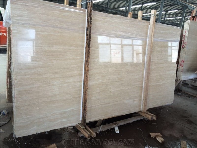 Beige Classic Travertine Slabs Natural Stone Tile