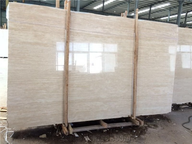 Beige Classic Travertine Slabs Natural Stone Tile