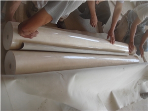 Botticino Classico Beige Elegant Marble Columns