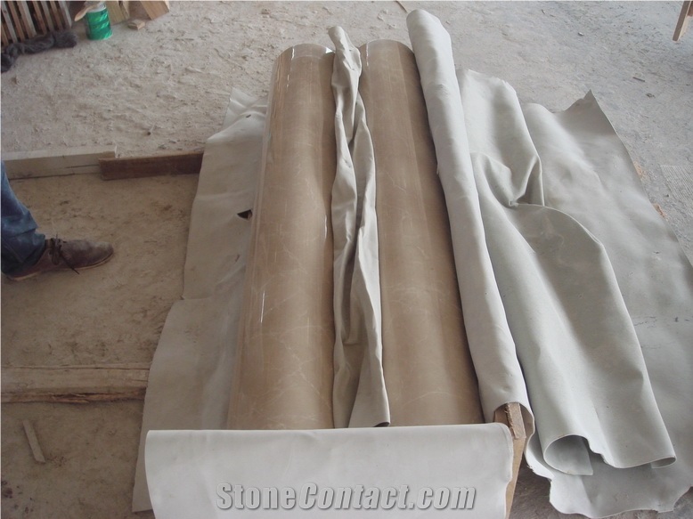 Botticino Classico Beige Elegant Marble Columns