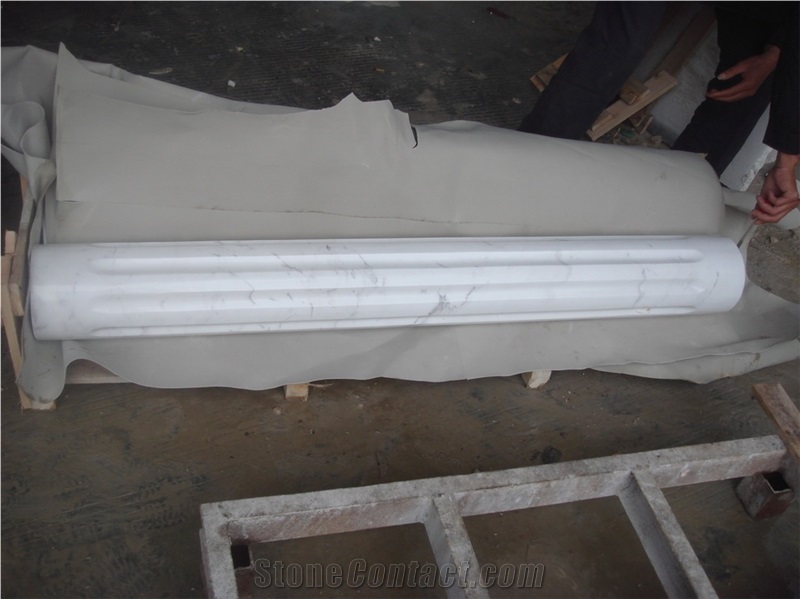 Botticino Classico Beige Elegant Marble Columns