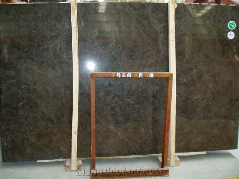 China Black Limestone Slabs