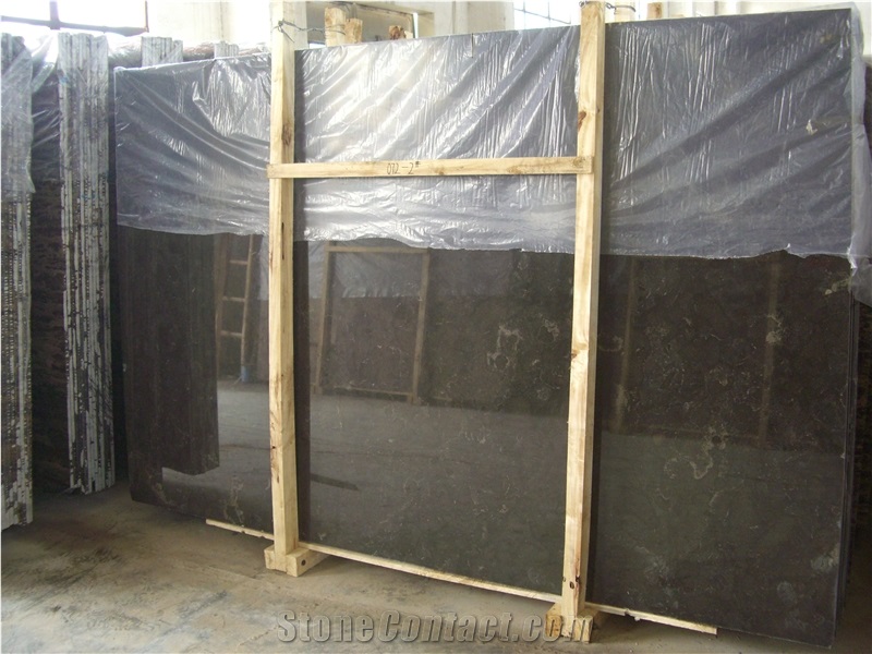 China Black Limestone Slabs
