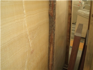 China Honey Yellow Onyx Slabs Natural Stone Tile
