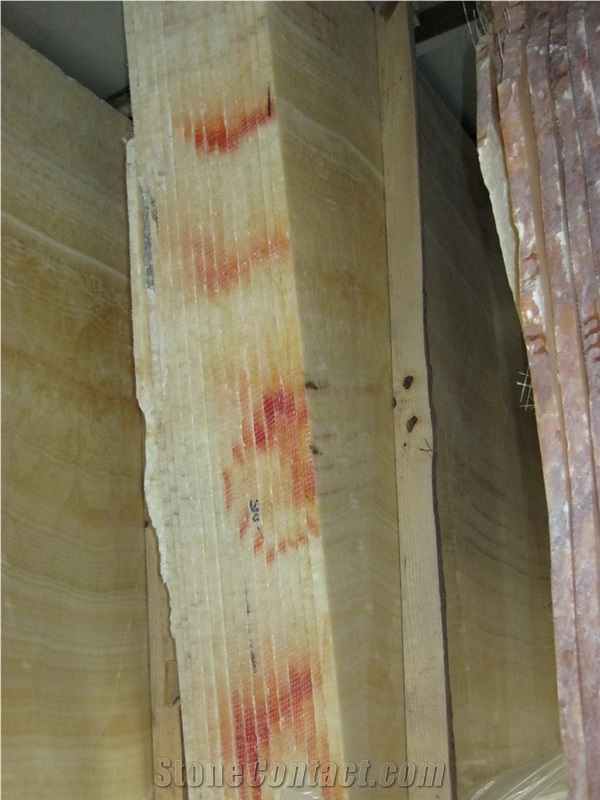 China Honey Yellow Onyx Slabs Natural Stone Tile