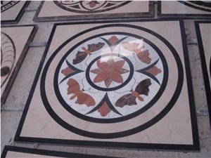 China Multicolor Marble Elegant Waterjet Medallions