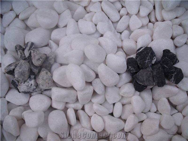 China White Cobble Stone White Pebble