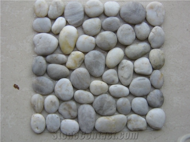 China White Cobble Stone White Pebble