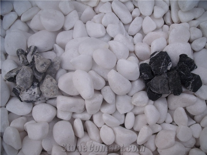 China White Cobble Stone White Pebble
